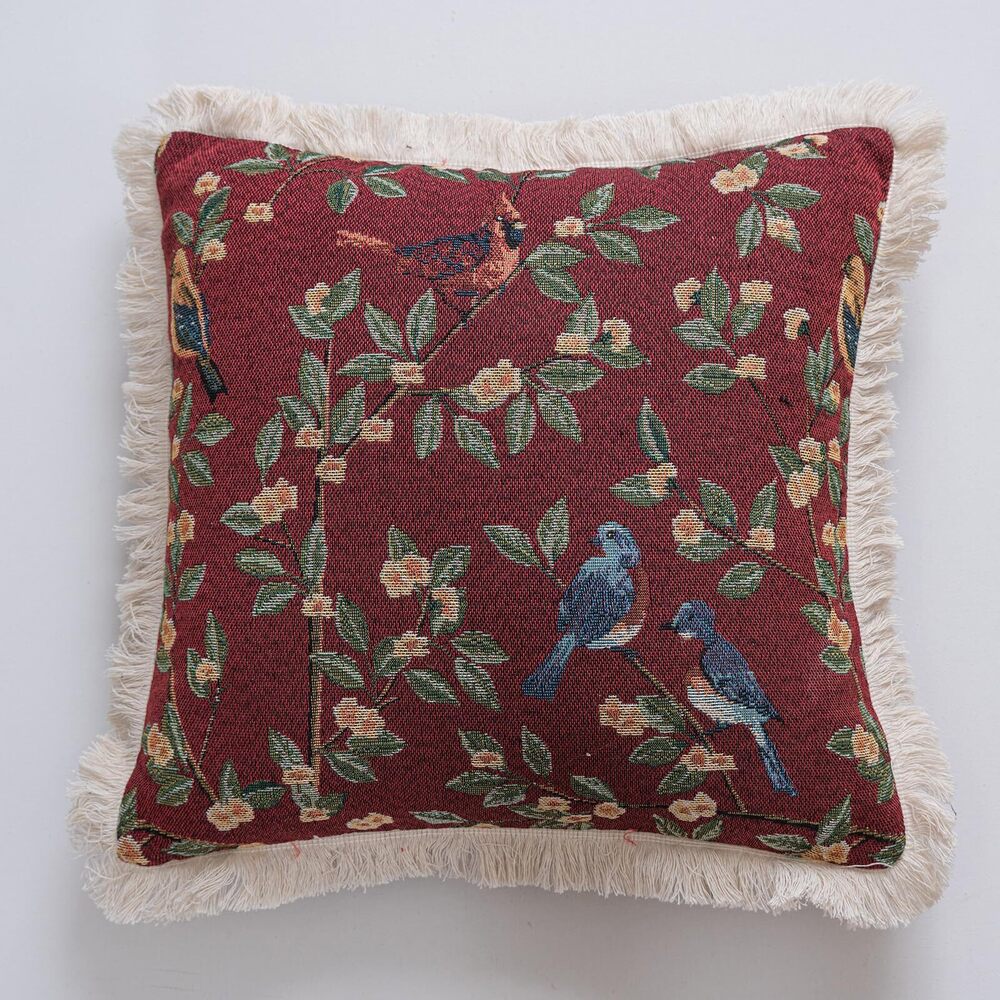 7810 Boho Jacquard Decorative Throw Pillow Covers with Tassels 18x18 Inch - Picture 2 of 7